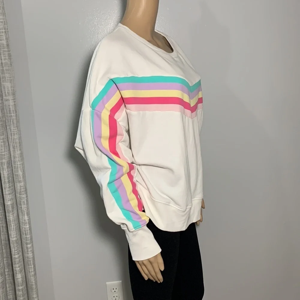 Cabana by crown and ivy Rainbow Retro Tropical Oversized Sweatshirt - Picture 2 of 5